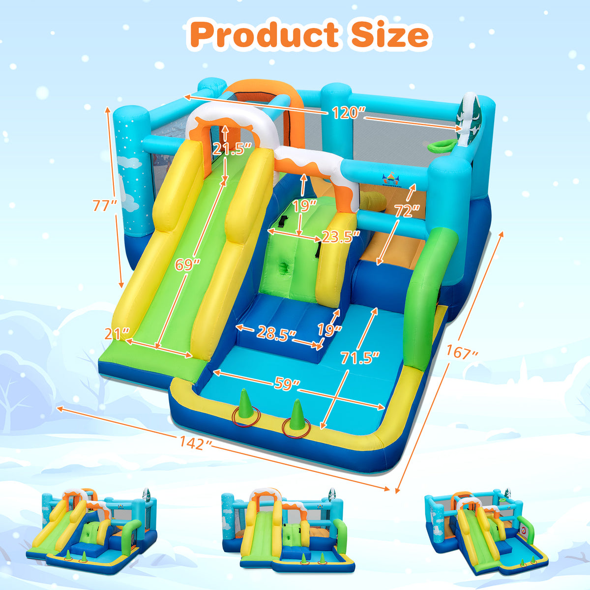 7-in-1 Kids Inflatable Bounce Castle R5828