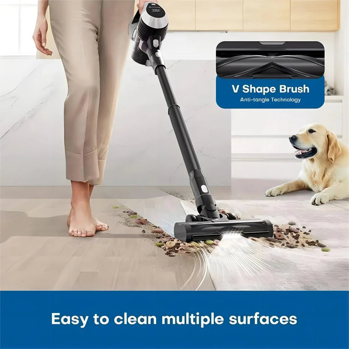 Cordless Stick Vacuum 4-in-1 Lightweight Pet Vacuum Cleaner R4545