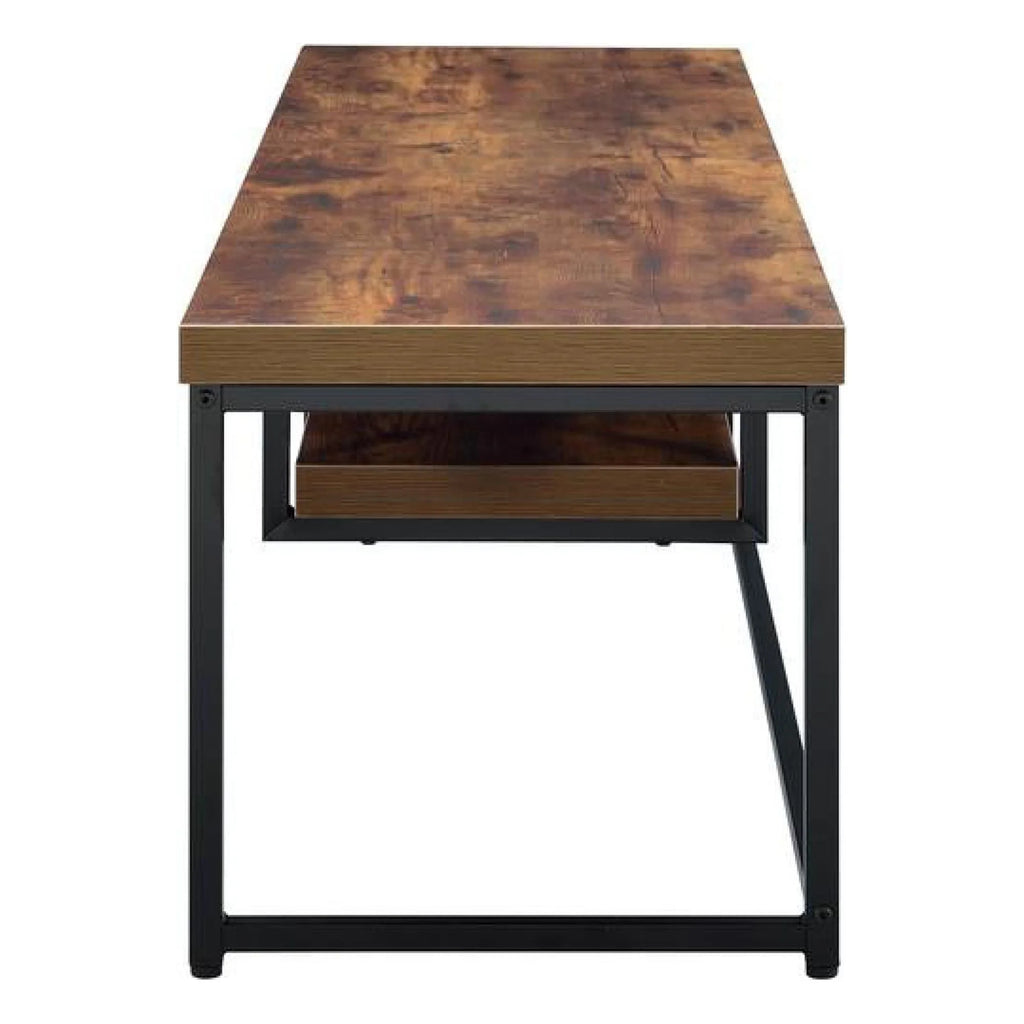 Weathered Oak Black TV Stand Q6657