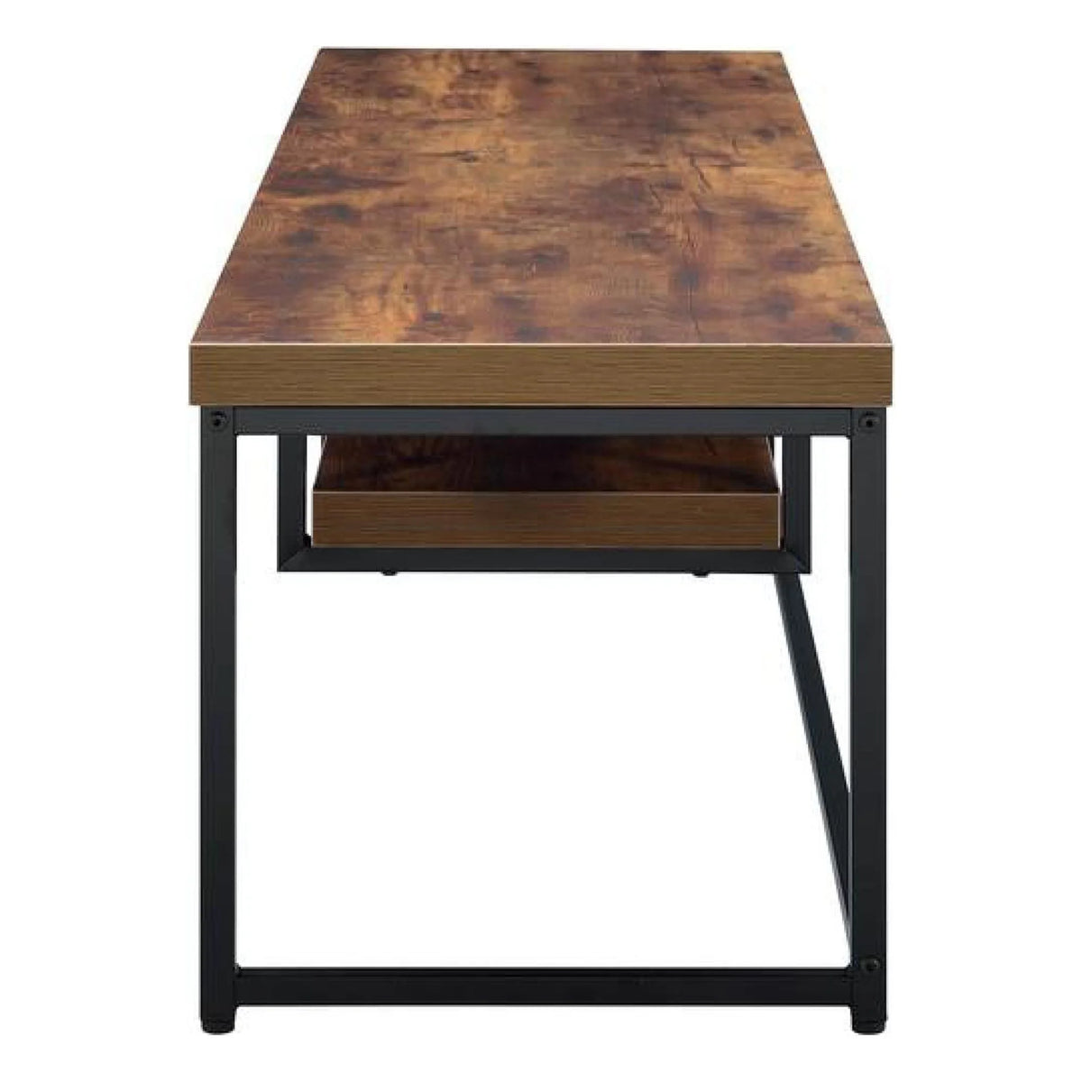 Weathered Oak Black TV Stand Q6657