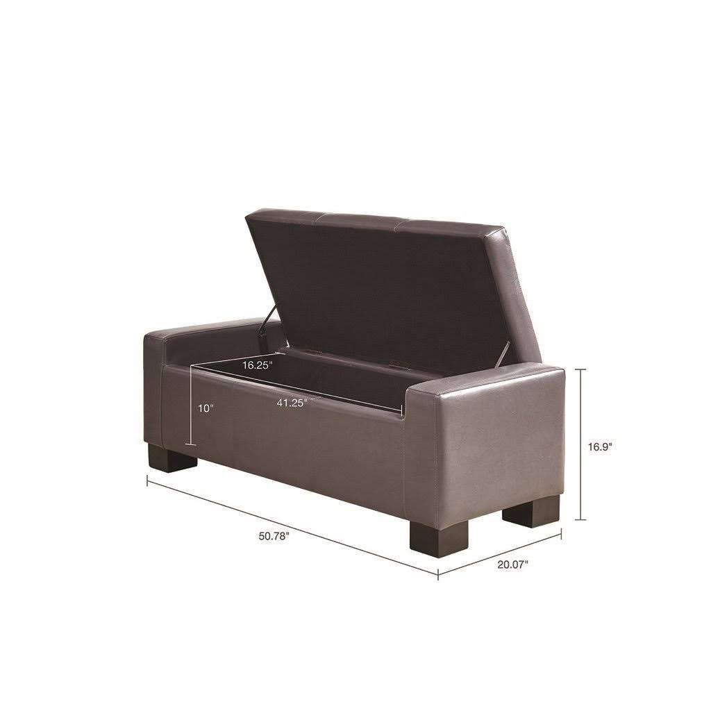 Brown Tufted Top Storage Bench S42649