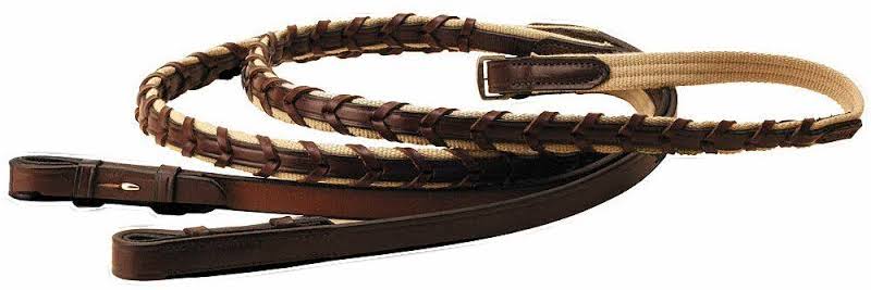 Havana Leather Cotton Web Cross Country Reins Q885313