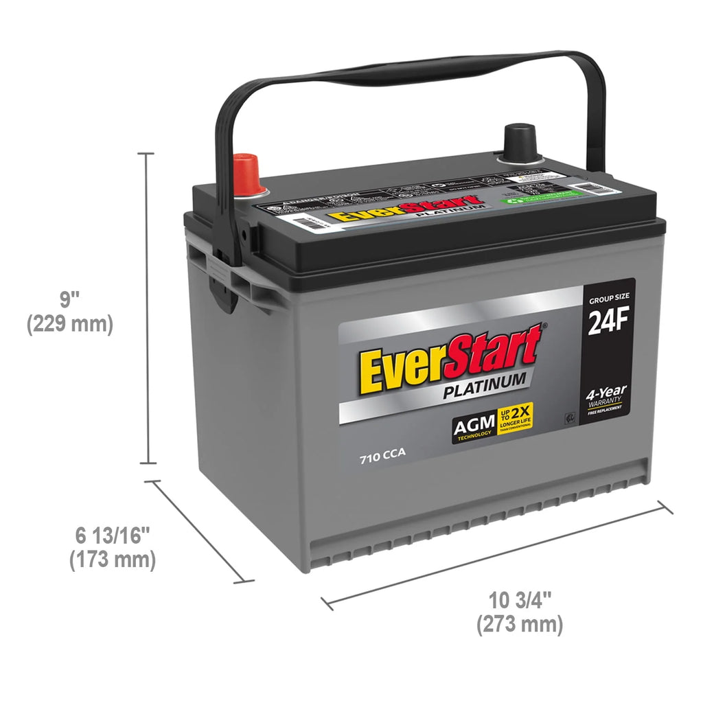 AGM Automotive Battery Group Size 24F 12 Volt 750 CCA J41550