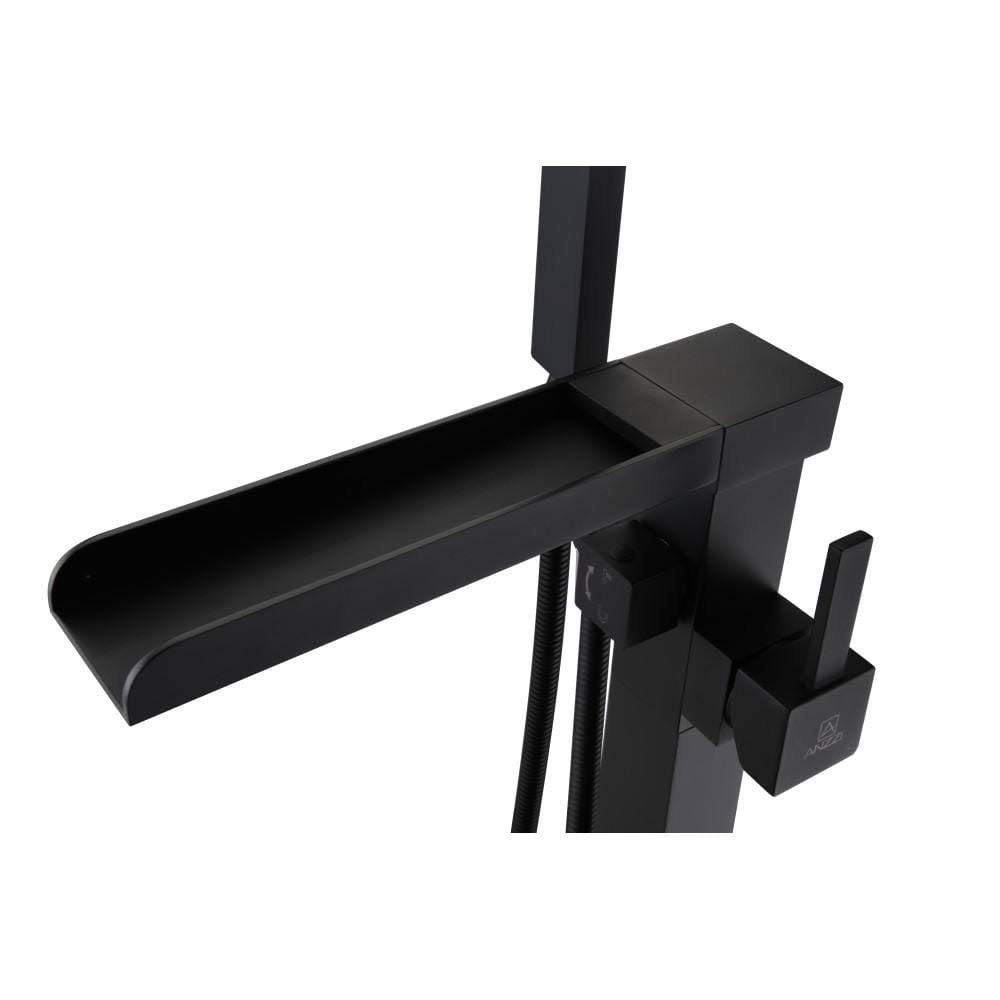 Matte Black Claw Foot Tub Faucet with Hand Shower A6813