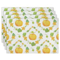 Fall Gourd Pattern Faux Leather 12 X 18 Inch 6Pc Placemat Set W500